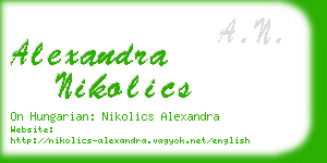 alexandra nikolics business card